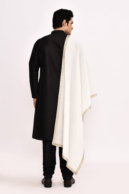DESIGNER SILK KURTA SILK CHURIDAR & COTTON DUPATTA - Simaaya