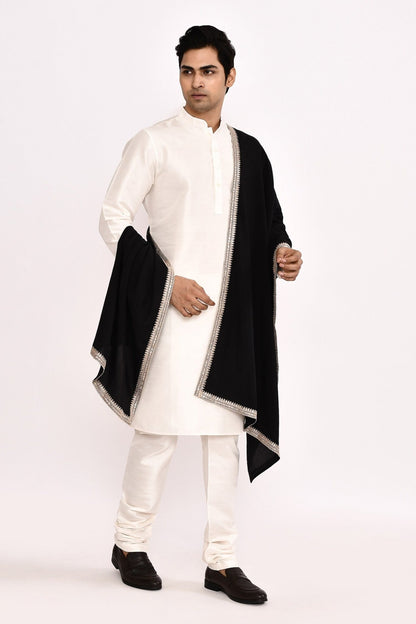 DESIGNER SILK KURTA SILK CHURIDAR & COTTON DUPATTA - Simaaya