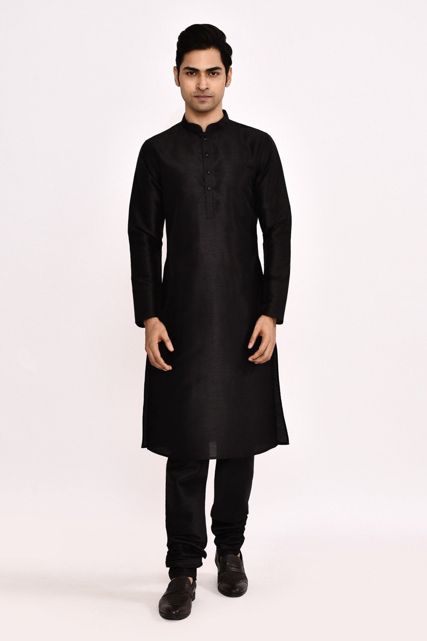 DESIGNER SILK KURTA SILK CHURIDAR & COTTON DUPATTA - Simaaya