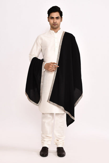 DESIGNER SILK KURTA SILK CHURIDAR & COTTON DUPATTA - Simaaya