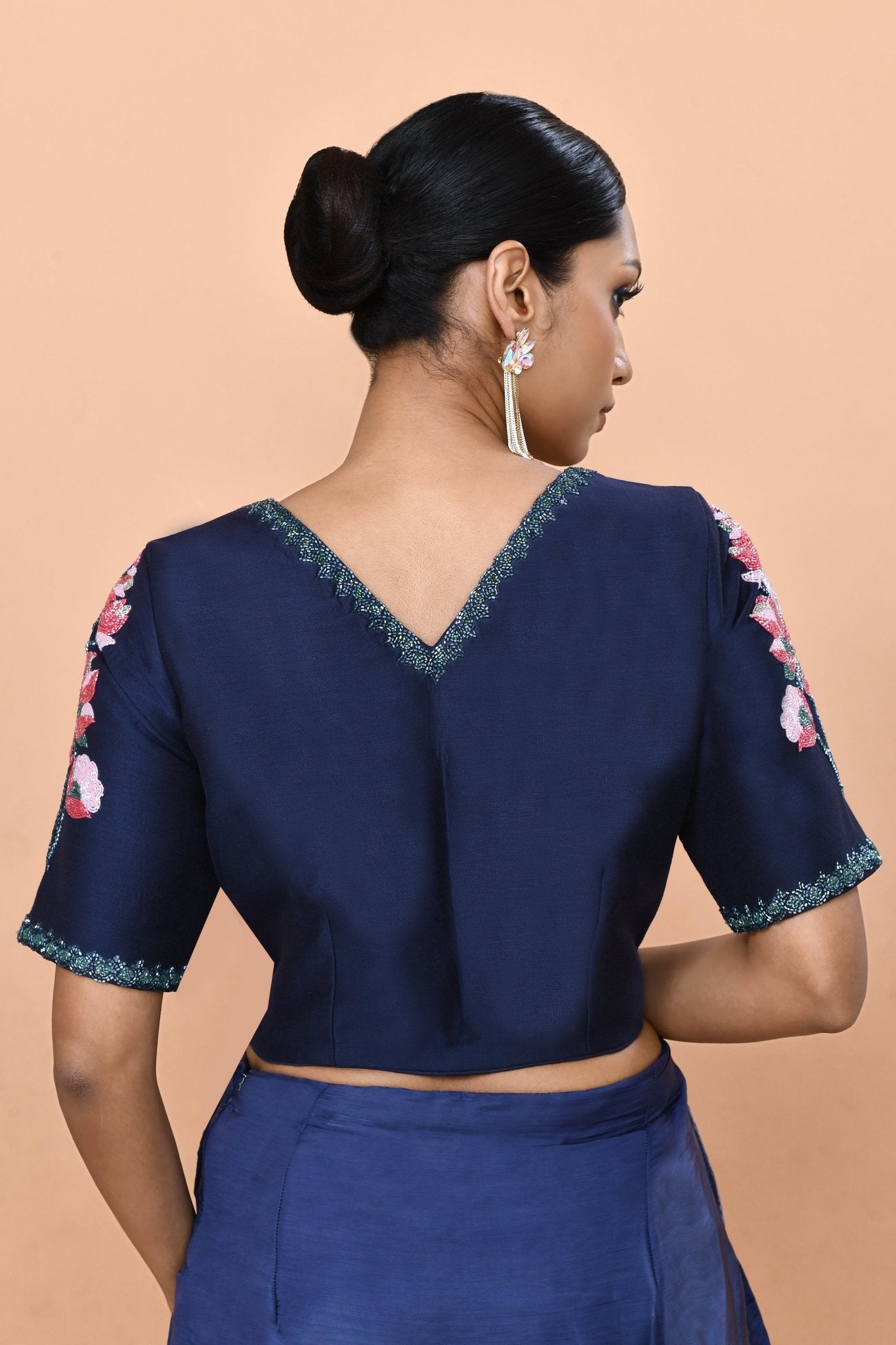 Designer Wear Blue Nova Silk Lehenga Set - Simaaya