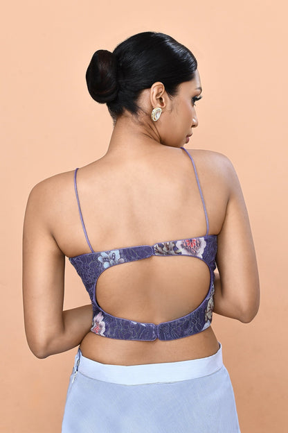 Designer Wear Blue & Purple Ombre Lehenga Set - Simaaya