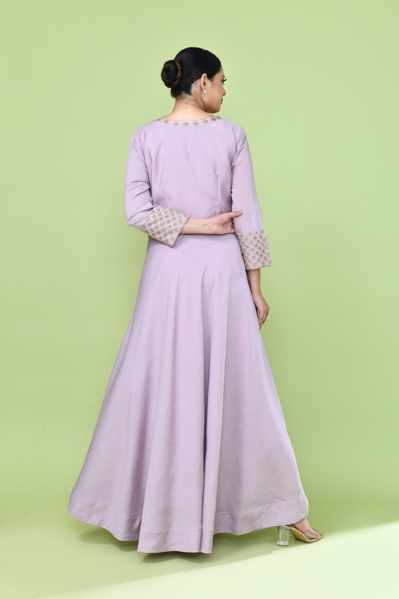 Designer Wear Lavender Gown - Simaaya