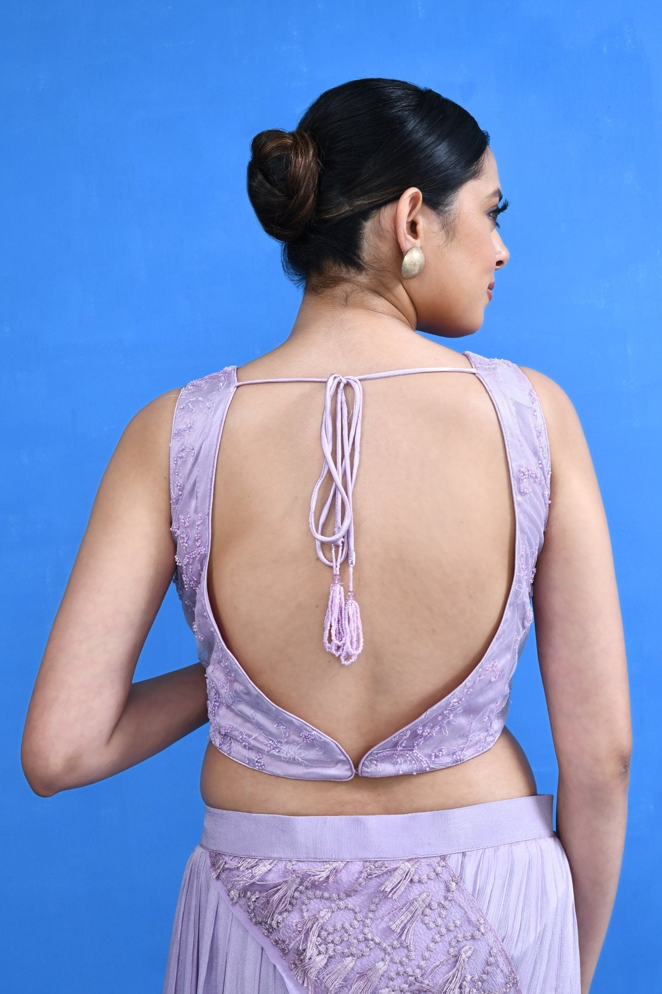 Designer Wear Lavender Lehenga Set - Simaaya