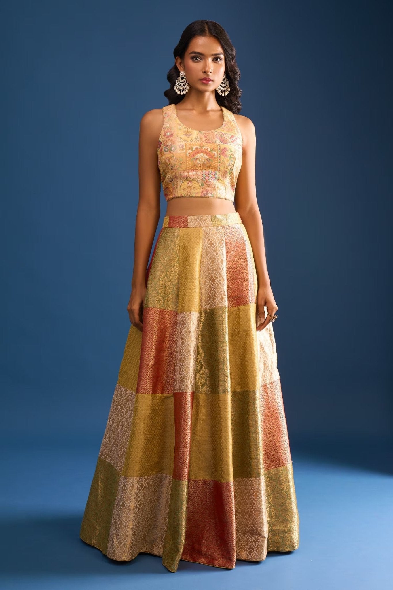 Designer Wear Multi-Colour Lehenga Set - Simaaya