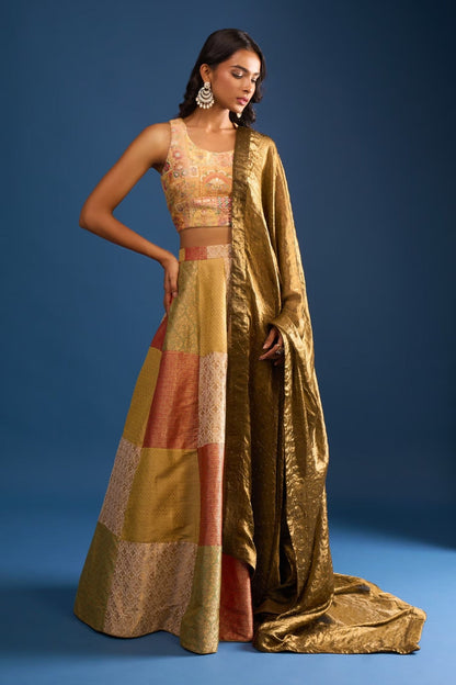 Designer Wear Multi-Colour Lehenga Set - Simaaya