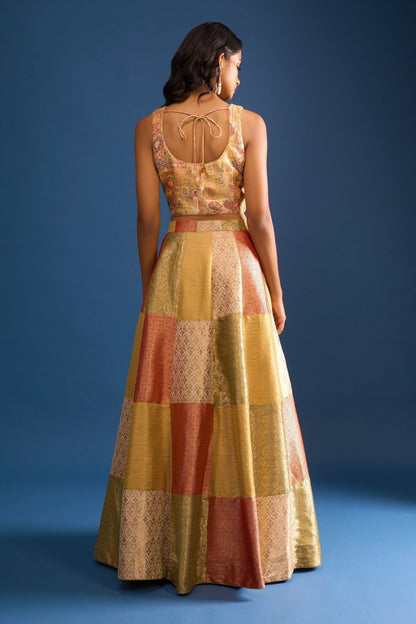 Designer Wear Multi-Colour Lehenga Set - Simaaya