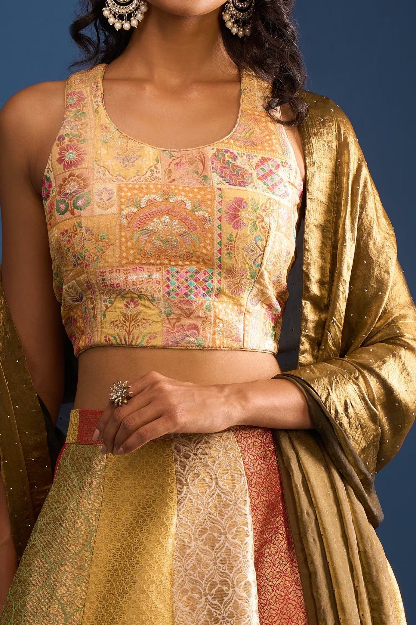 Designer Wear Multi-Colour Lehenga Set - Simaaya