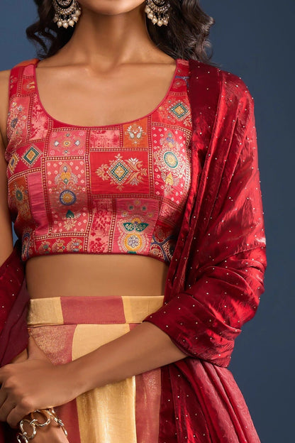 Designer Wear Multi-Colour Lehenga Set - Simaaya
