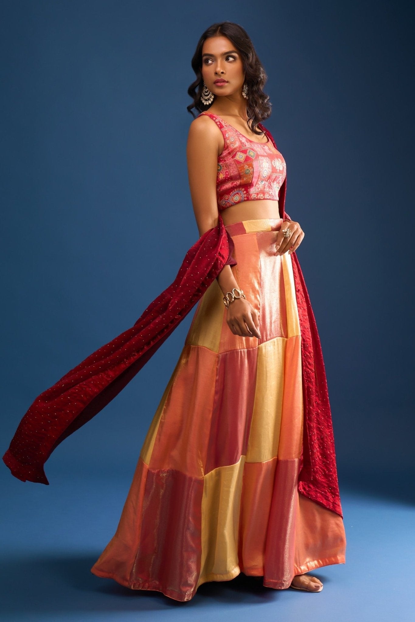 Designer Wear Multi-Colour Lehenga Set - Simaaya