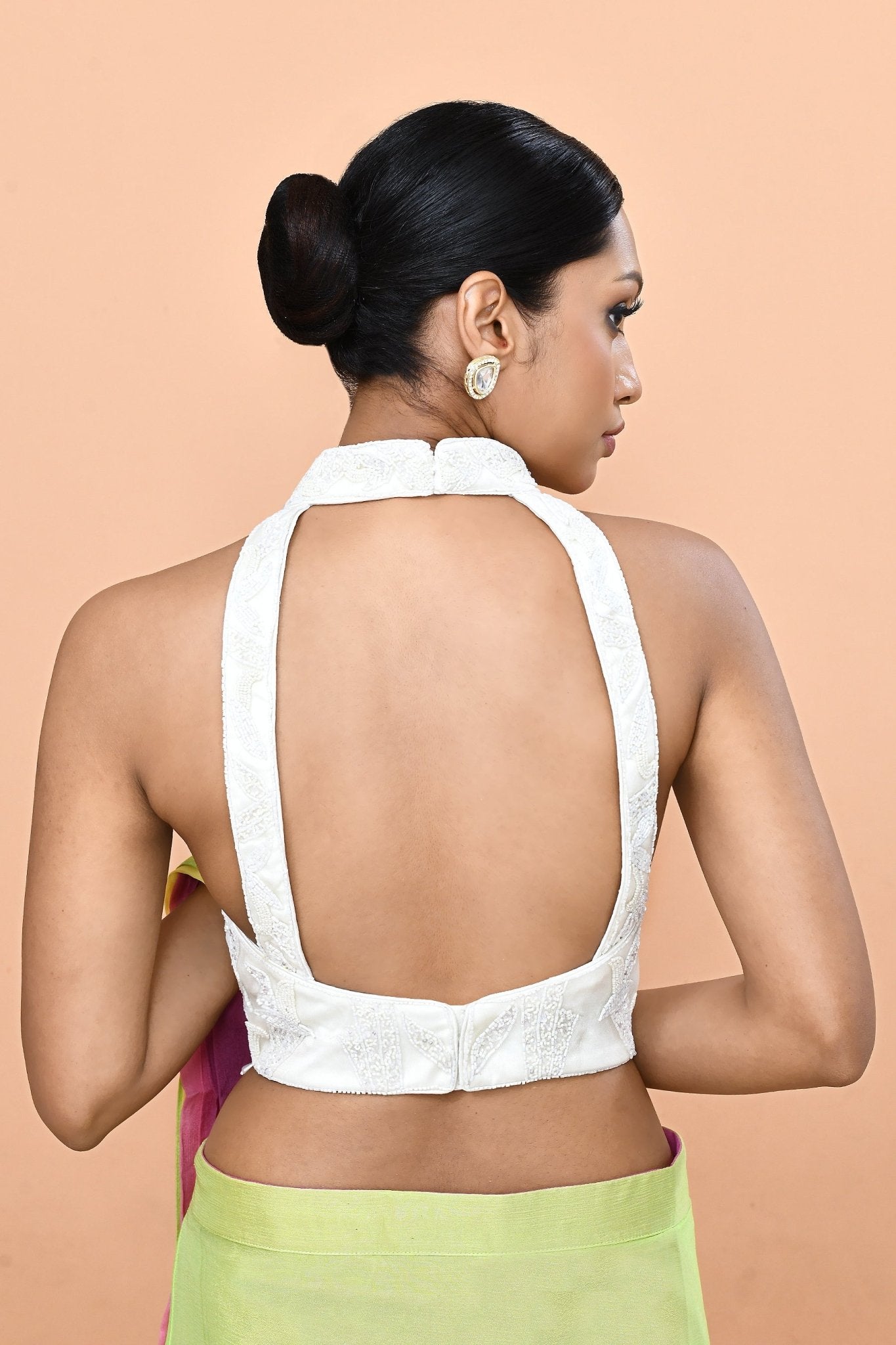 Designer Wear Multicolour Chinon Drape Saree - Simaaya