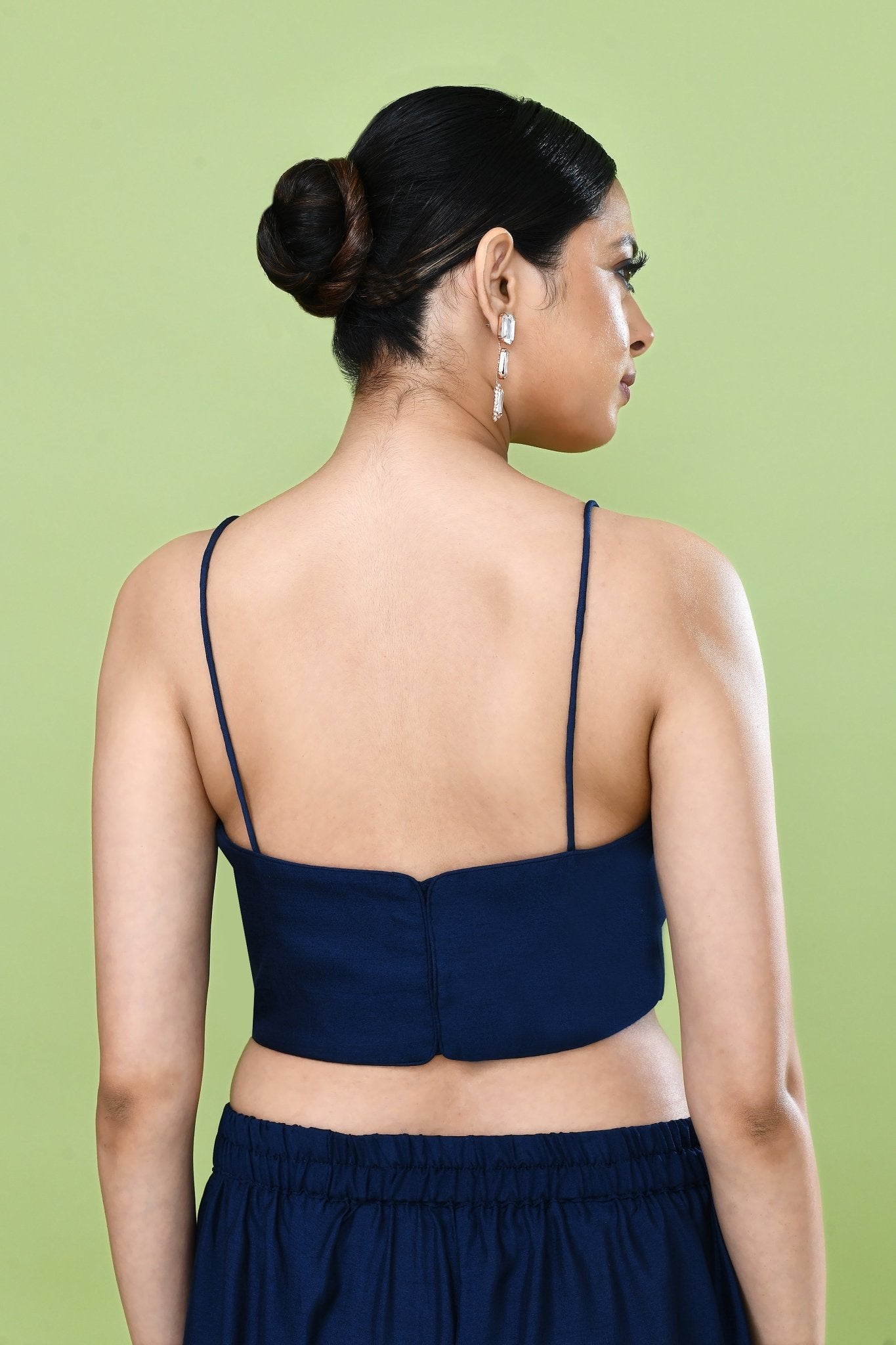Designer Wear Navy Blue Palazzo Set with an Embellished Jacket - Simaaya