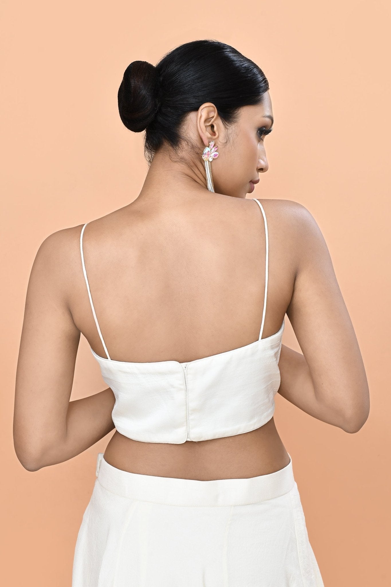 Designer Wear Off White Nova Silk Lehenga Set - Simaaya