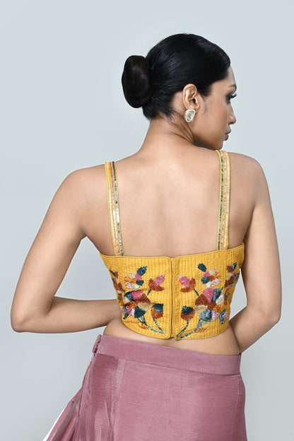 Designer Wear Onion Pink Drape Saree - Simaaya