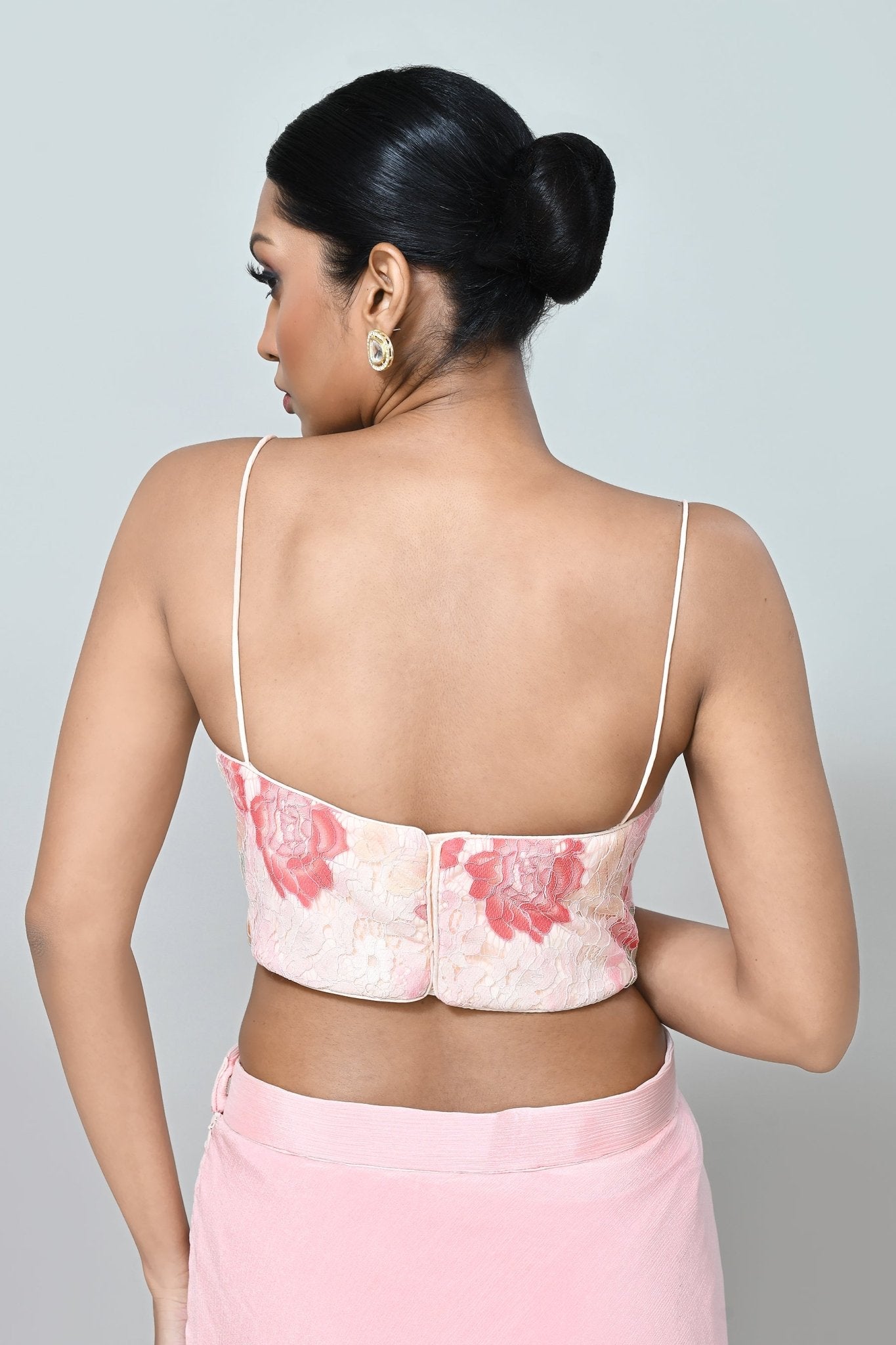 Designer Wear Peach Pink Lehenga Set - Simaaya