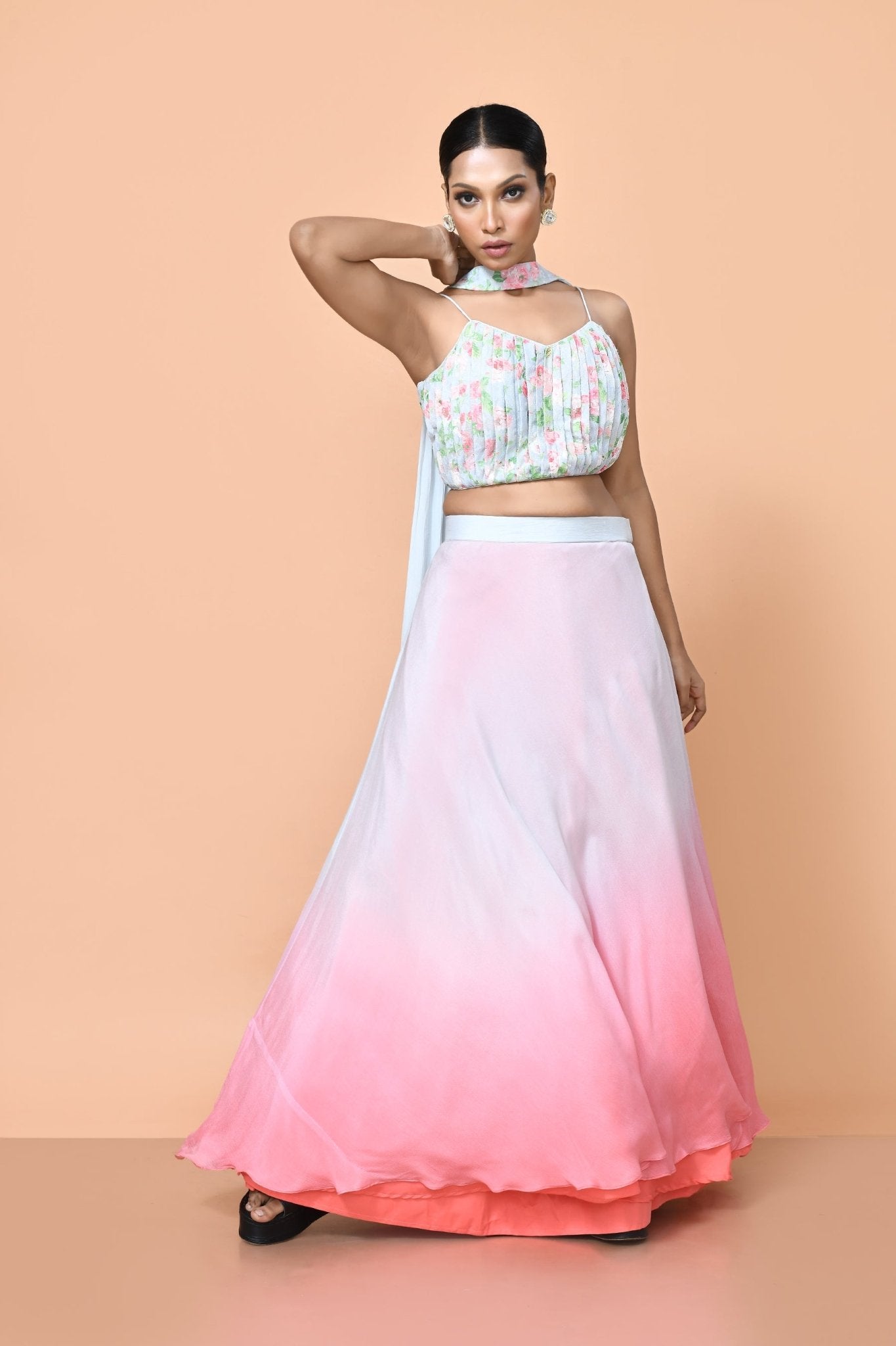 Designer Wear Pink Lehenga Set - Simaaya
