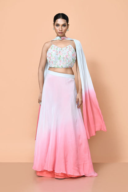 Designer Wear Pink Lehenga Set - Simaaya