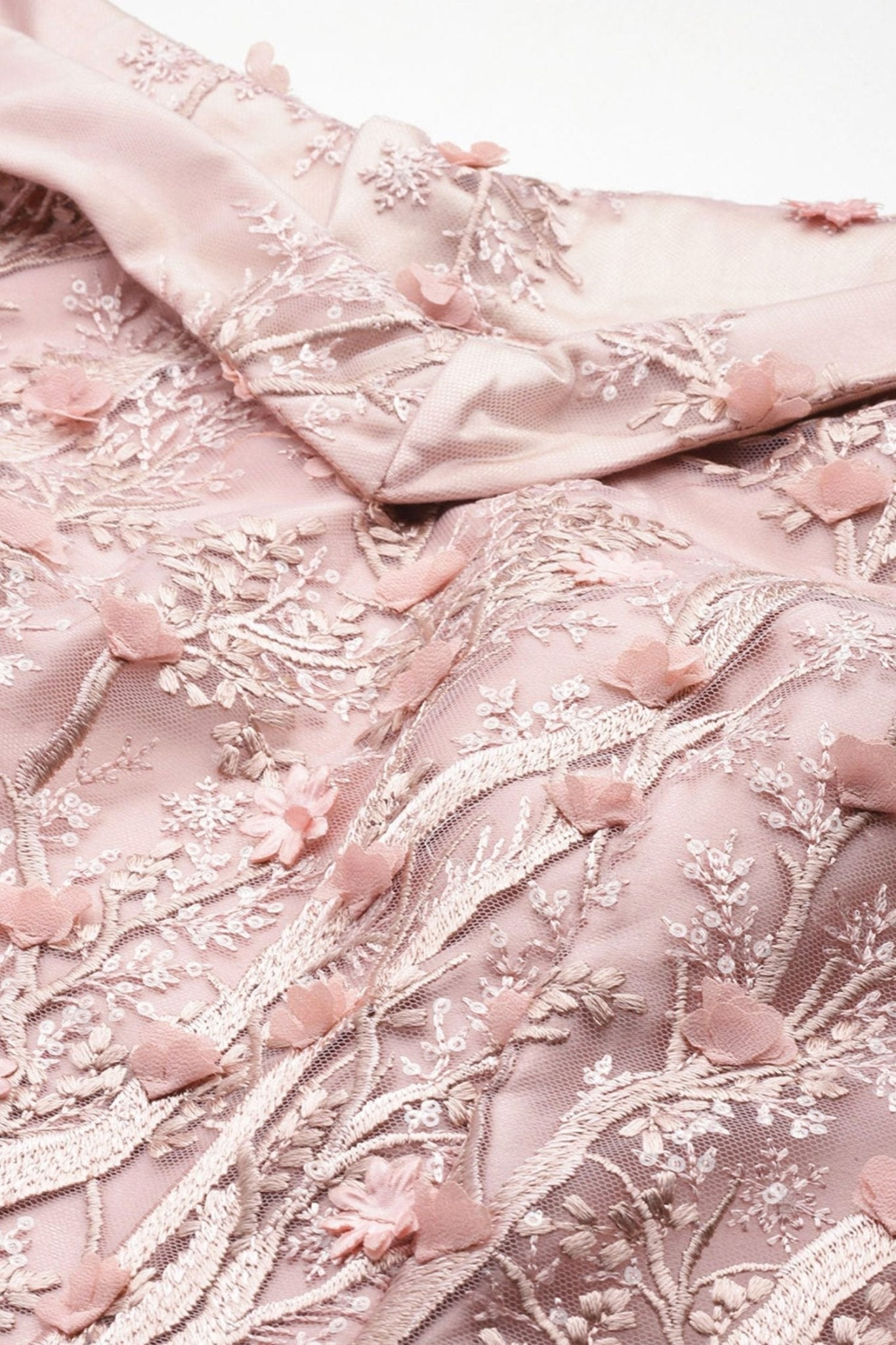 Designer Wear Pink Net Gown - Simaaya