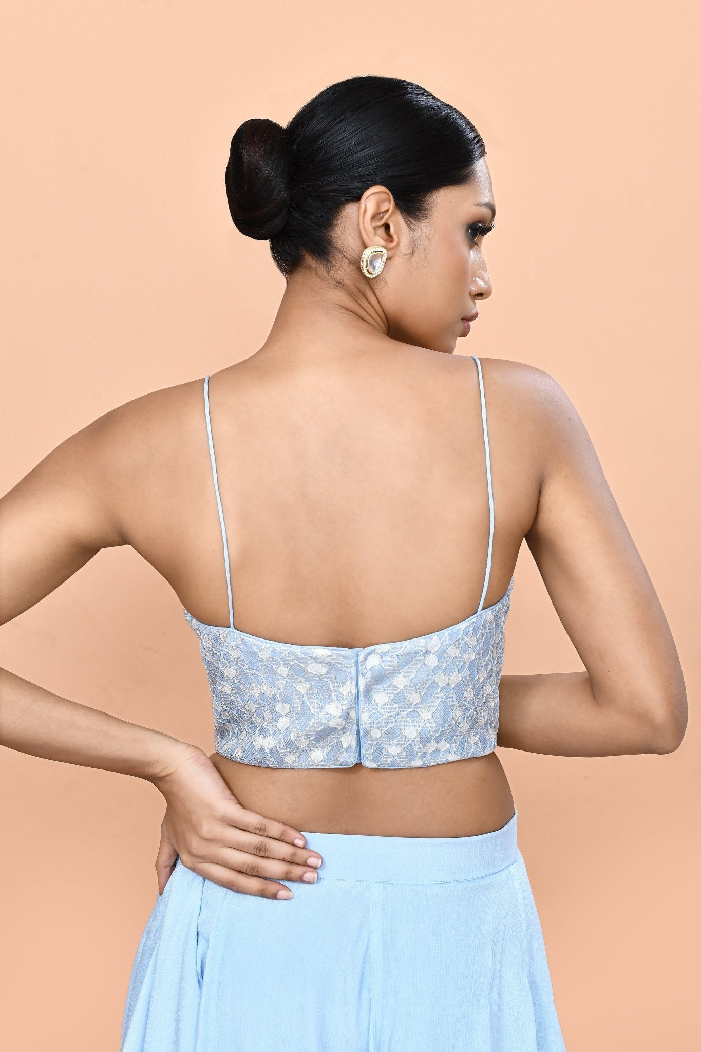 Designer Wear Sky Blue Lehenga Set - Simaaya